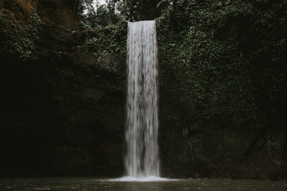 Long exposure photography of waterfalls in Bali, Indonesia