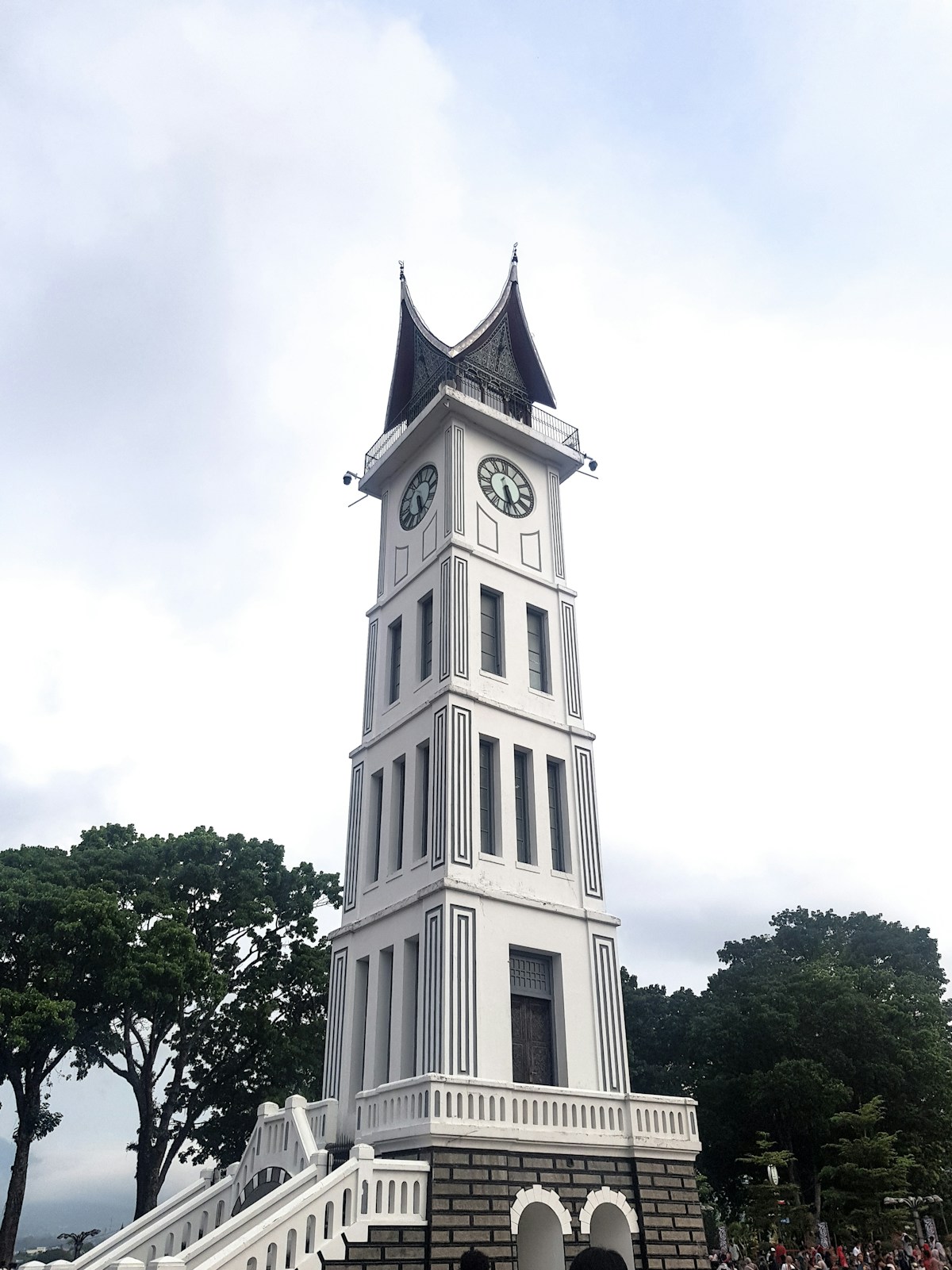 Jam Gadang clock tower with Minangkabau roof, Bukittinggi, West Sumatra, Indonesia