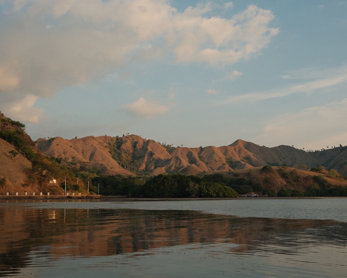 Body of water with mountains in the background, Labuan Bajo, Indonesia