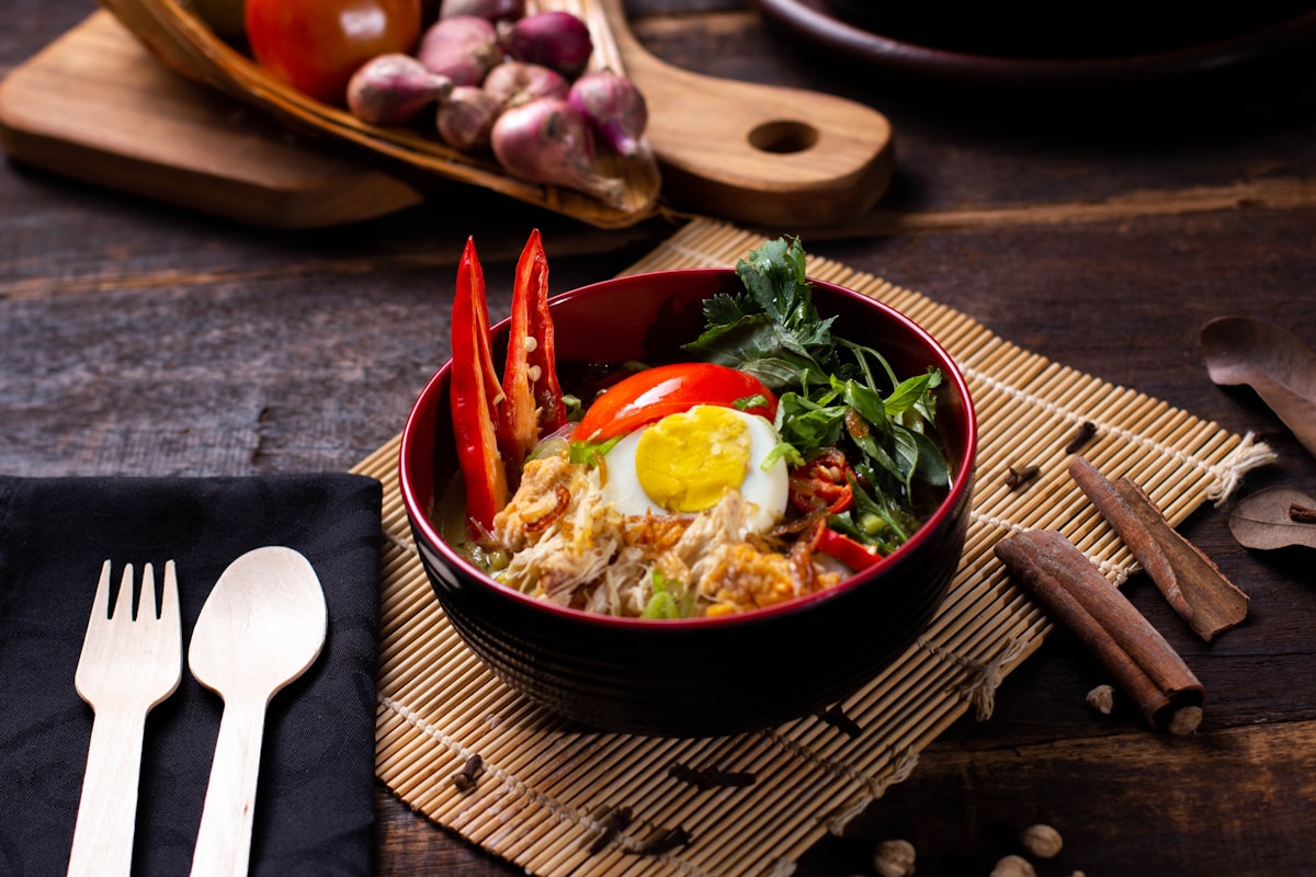Bowl of Indonesian food, Indonesia