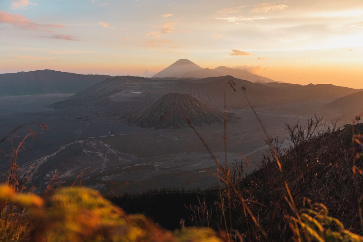 Sunrise view over the Bromo Tengger Semeru caldera from Penanjakan viewpoint, East Java, Indonesia
